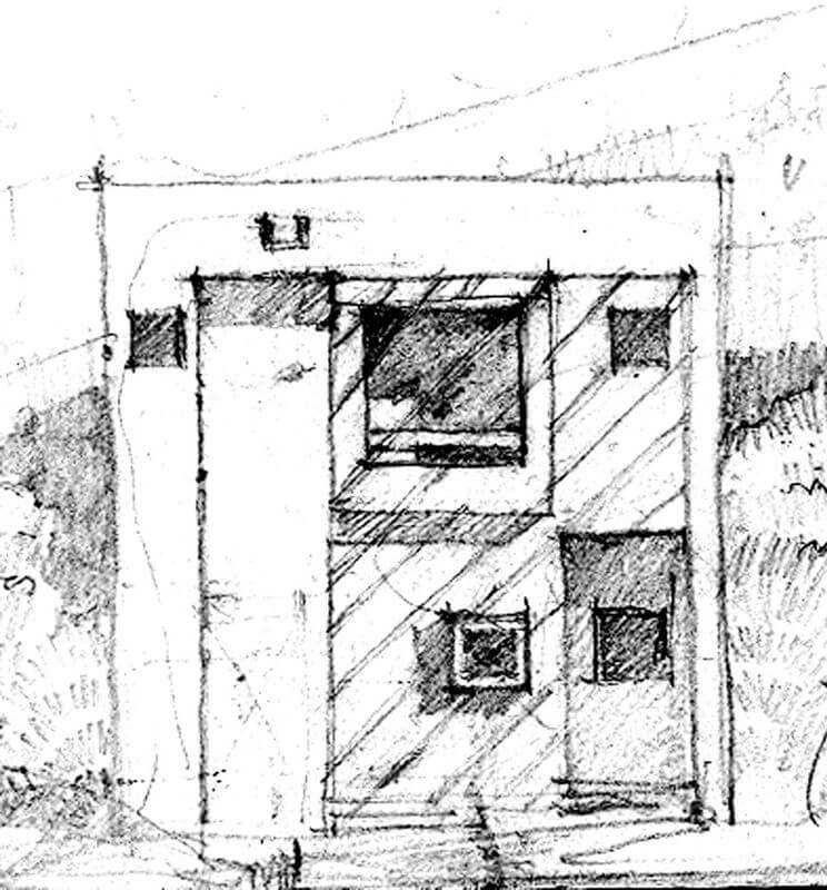 Pergola House, Bansberia sketch
