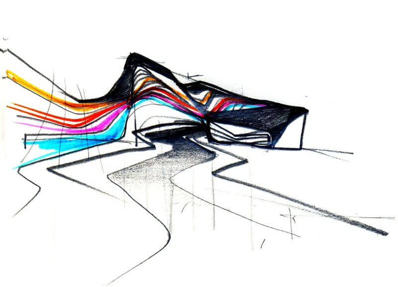 Olympic Information Pavilion, London sketch